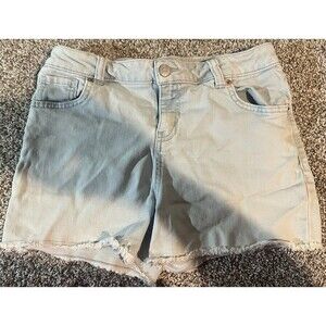 Cat & Jack Jean Shorts Girls 14/16 XL Super Stretch Raw Hem Light Wash Denim